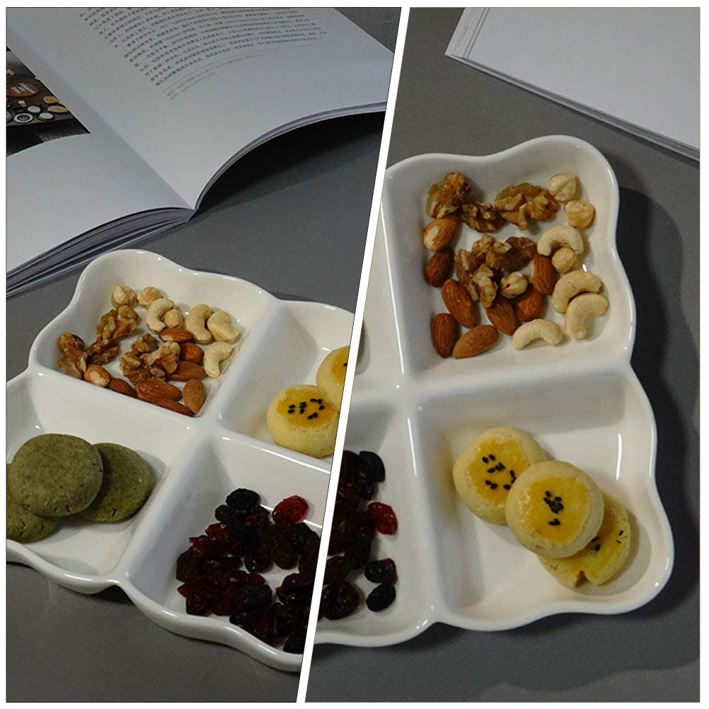 4-Compartment Ceramic Snack Di - Food In Japanese Snacks 评论和价格