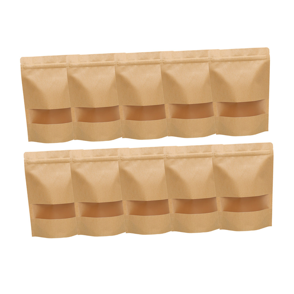 50Pcs Kraft Paper Zipper Seale - Food And Snacks 评论和价格