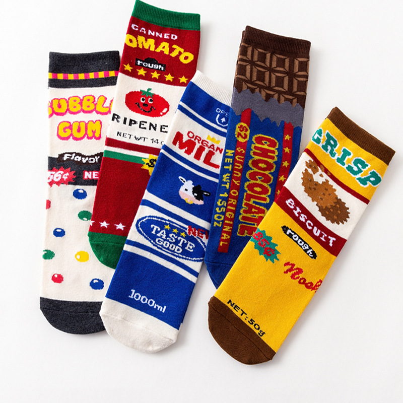 1 Pair Fashion Women Sock Funn - Food In Japanese Snacks 评论和价格