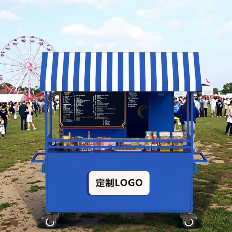 custom.Move Market Stall Cart  - Food Snacks To Sell 评论和价格