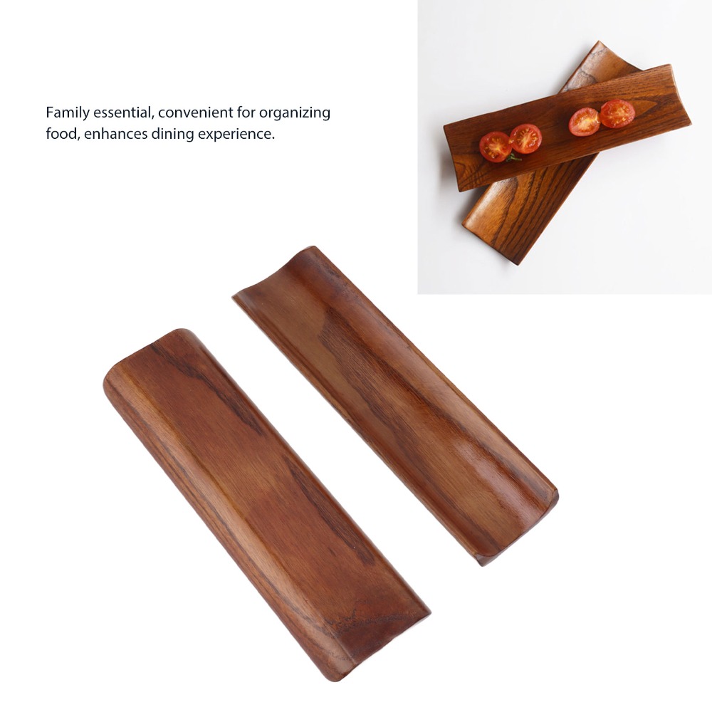 2PCS Serving Plates Wooden Sus - Food In Japanese Snacks 评论和价格