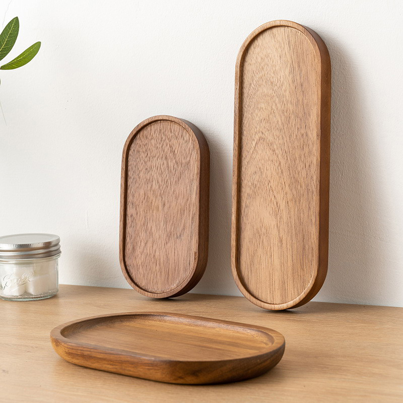 Tableware Solid Wood Food Tray - Food In Japanese Snacks 评论和价格