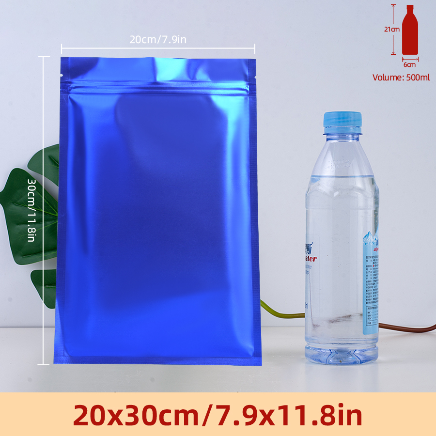 100pcs Matte Blue Foil Zipper  - Food And Snacks 评论和价格