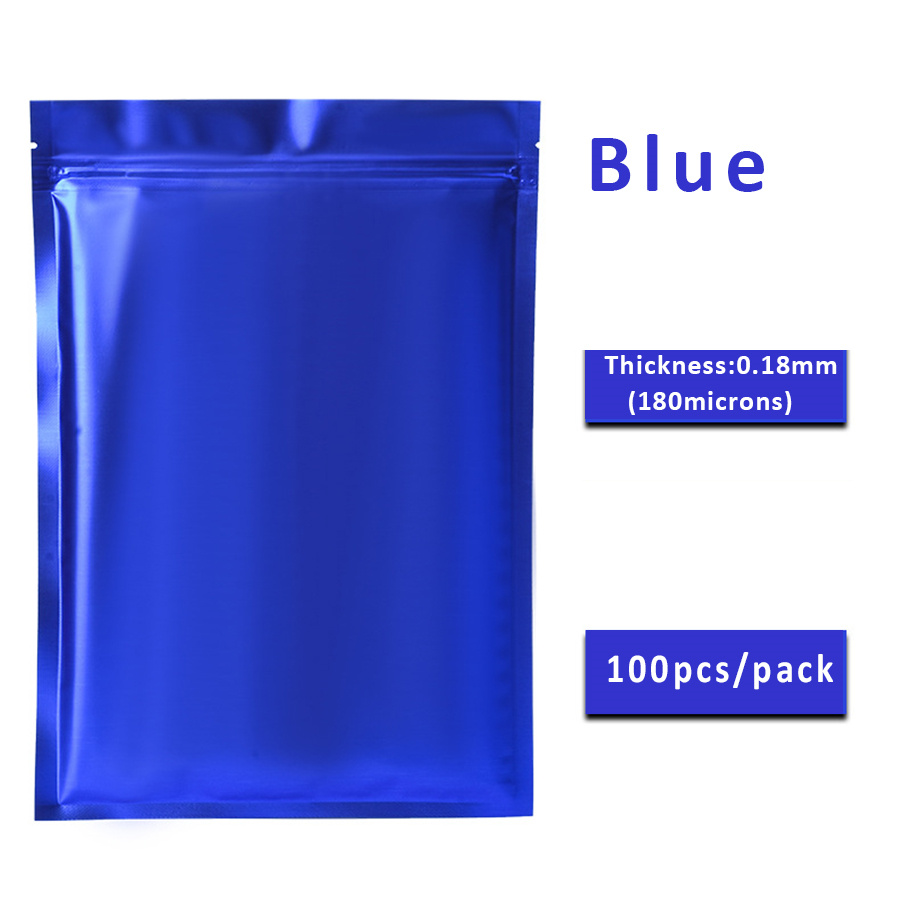 100pcs Matte Blue Foil Zipper  - Food And Snacks 评论和价格
